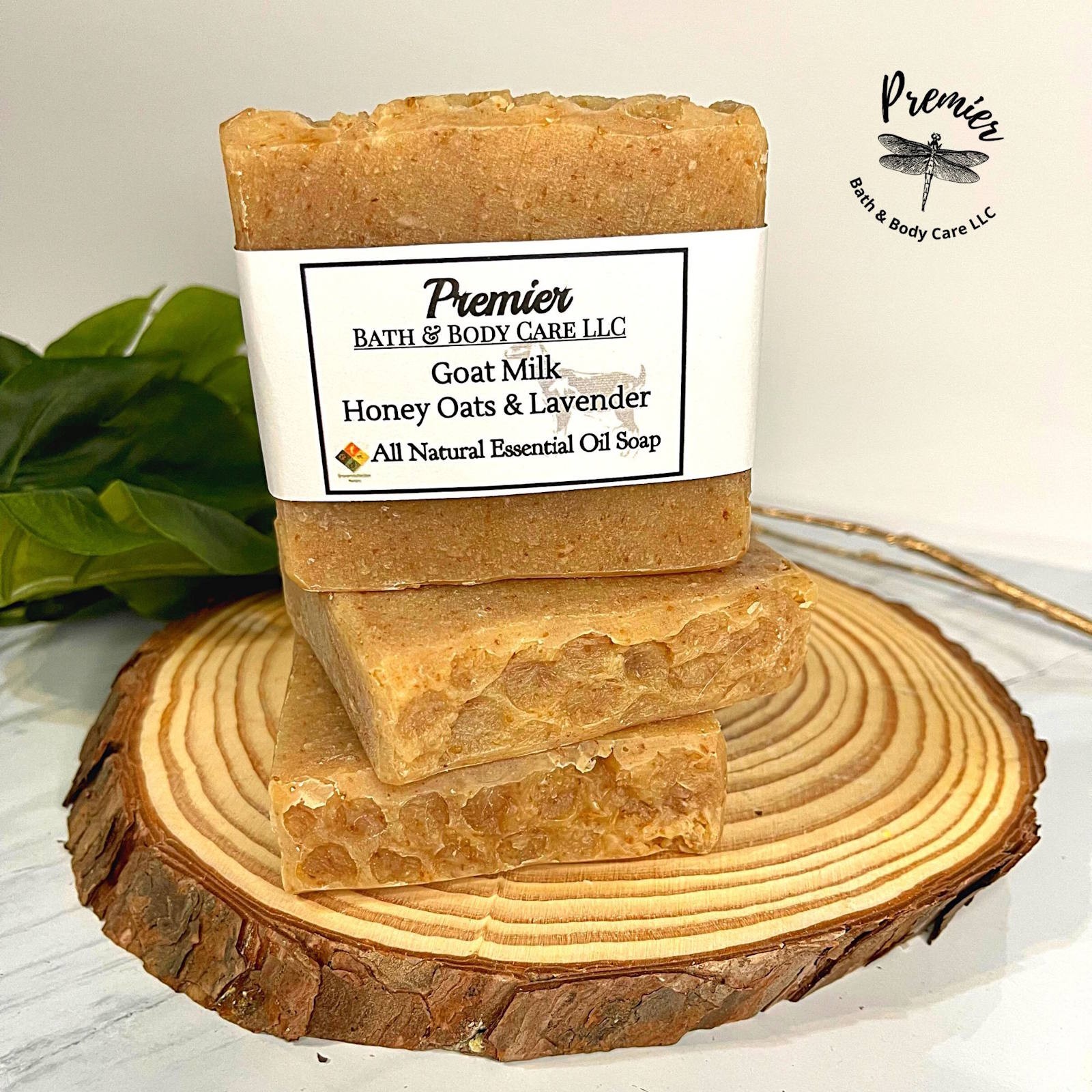 All Natural Lavender Honey Oats Goat Milk Soap Bar with Organic Shea Butter