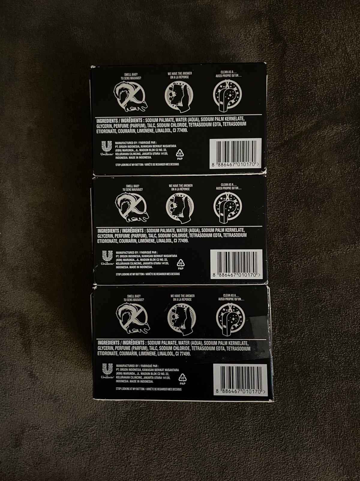 (3) AXE DARK TEMPTATION FACE & BODY SOAP Bars 3.5 Oz Each Bar expires 5/23