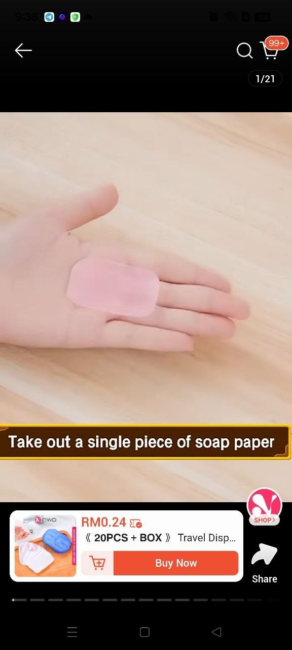10 x Mini Hand Soap Box 20 Sheets Travel Disposable Paper Sheets Scented Soap