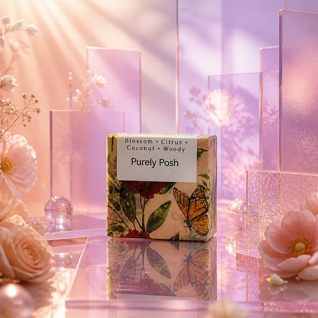 Purely Posh Spa & Relaxation Blooming Bouquet Goat Milk Bar Soap 20.23 oz 4 pcs