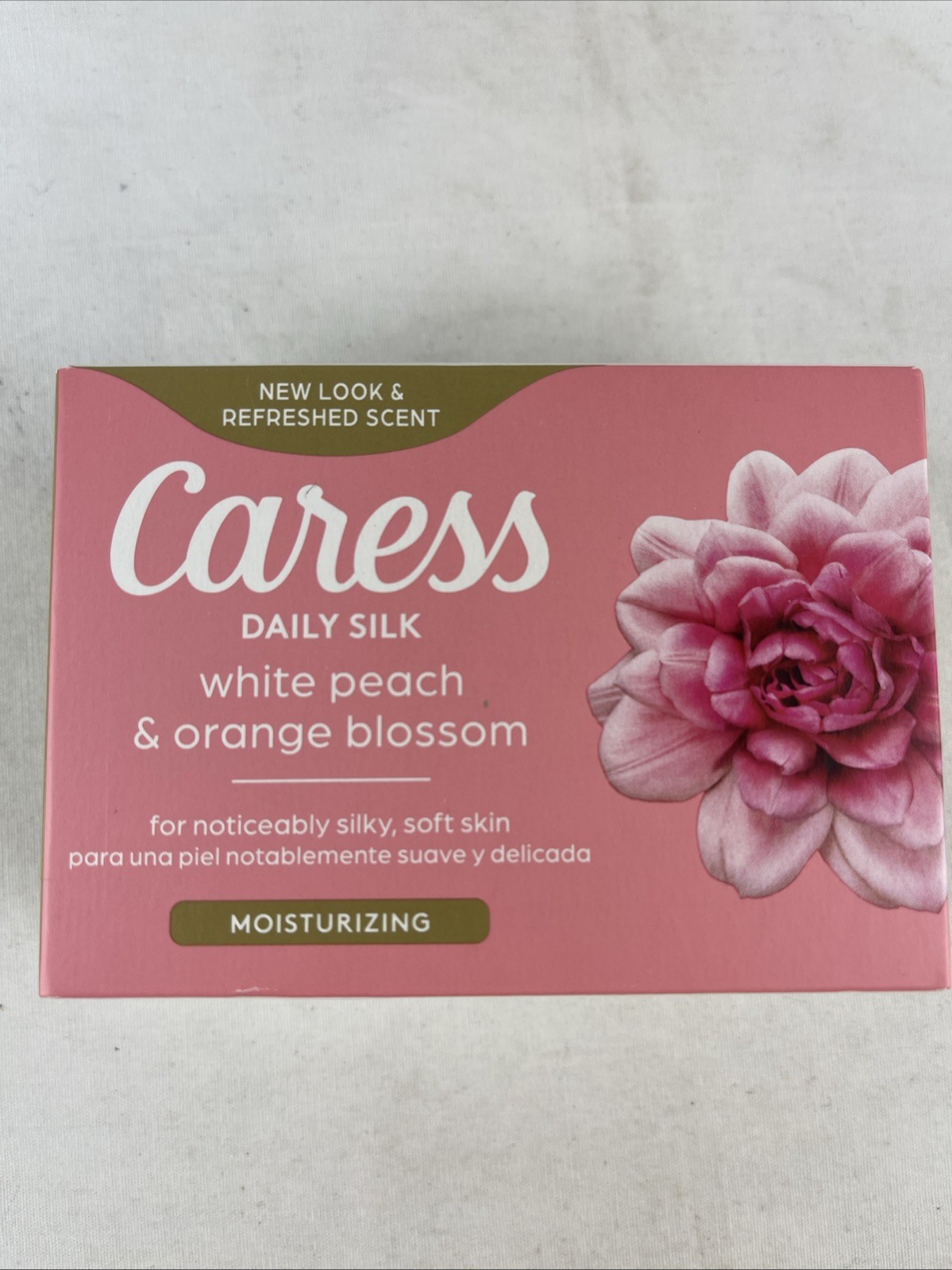 CARESS DAILY SILK BAR SOAP WHITE PEACH & ORANGE BLOSSOMS LOT OF 5 BARS 3.75 Oz