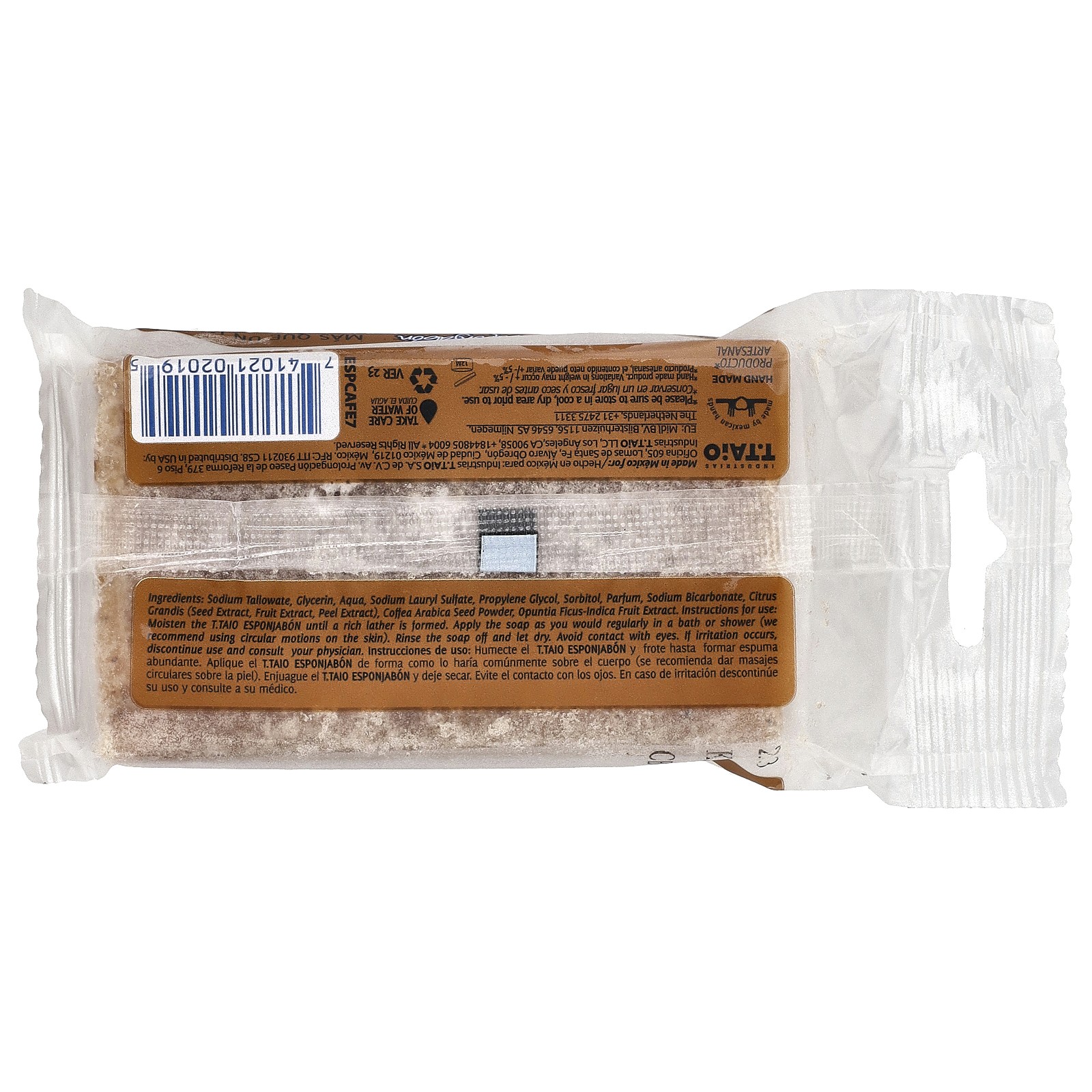 Soap Bar With Sponge Inside, Coffee Circulation Booster, Original, 4.2 oz (120