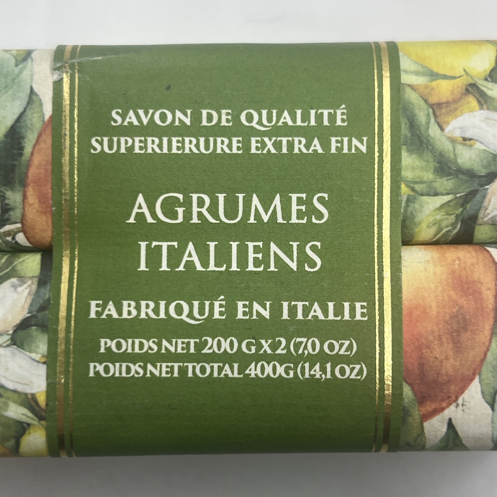 Hopificio ITALIAN CITRUS Scented Luxury 2-Pack Bath Bar Soap (14.1oz Total)