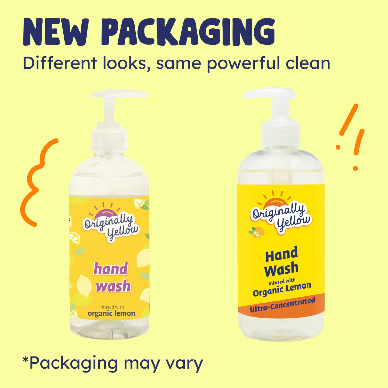 Originally Yellow Hand Soap Infused with Organic Lemon | 16 Fl Oz (Pack of 3)