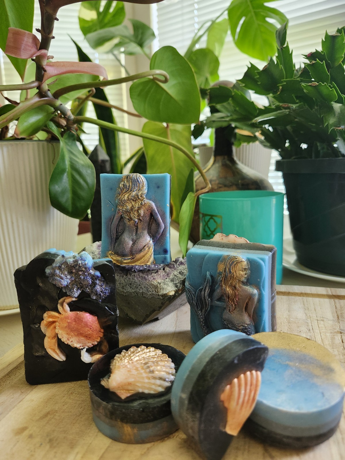Handmade “Sirens of the Black Sea” Set Luxury Artisanal Soap,Ethereal Art!