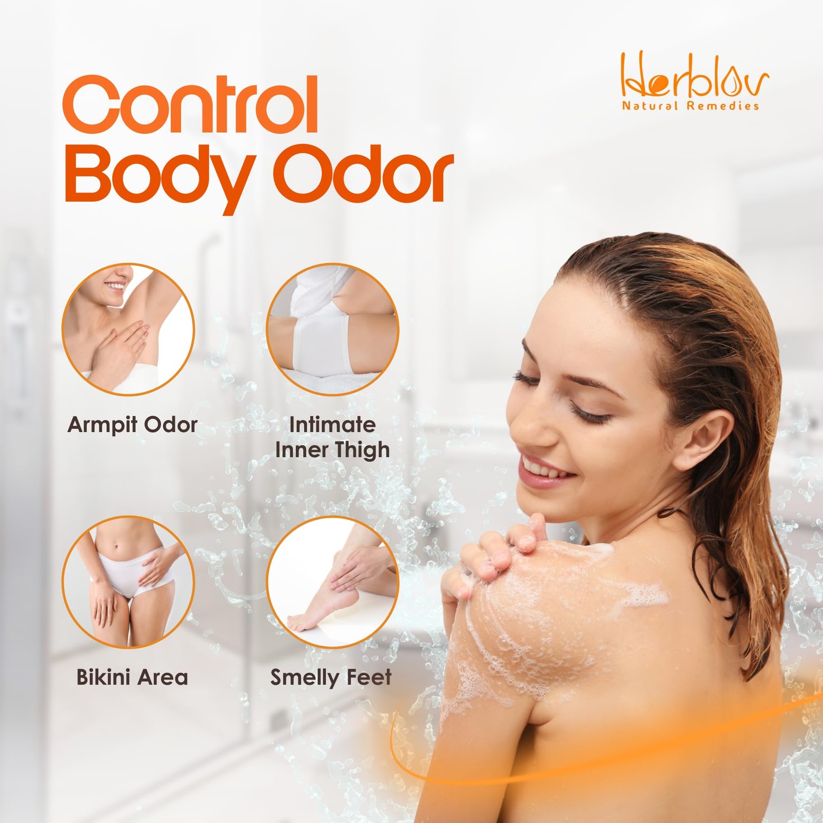 Persimmon Body Wash Odor Control Purifying Deodorizing Soap Underarms Feet Bikin