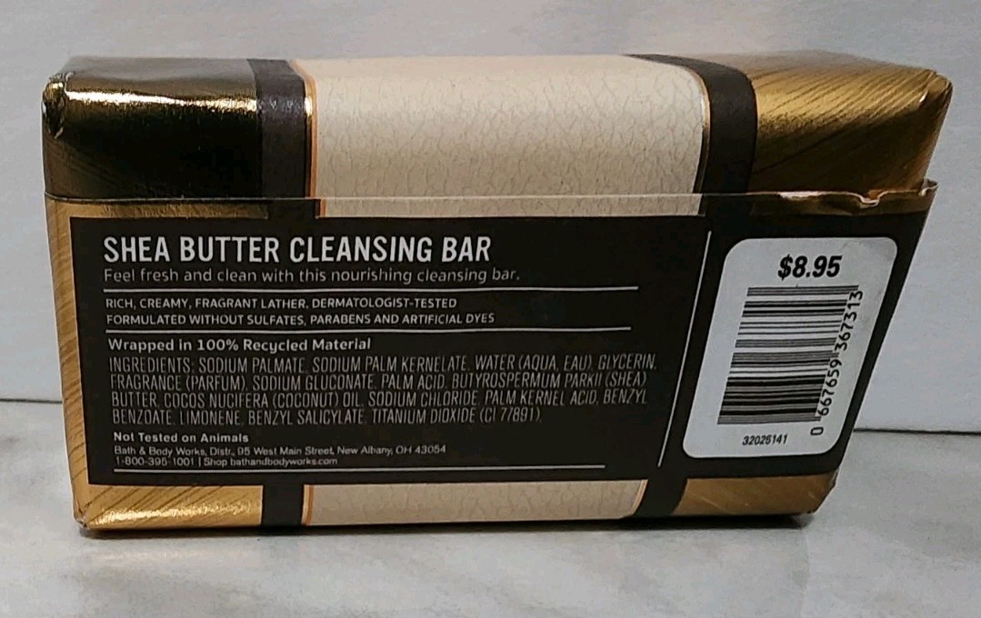New 5 Pcs Set Bath & Body Works Honorable Shea Butter Cleansing Bar Soaps 5x Lot