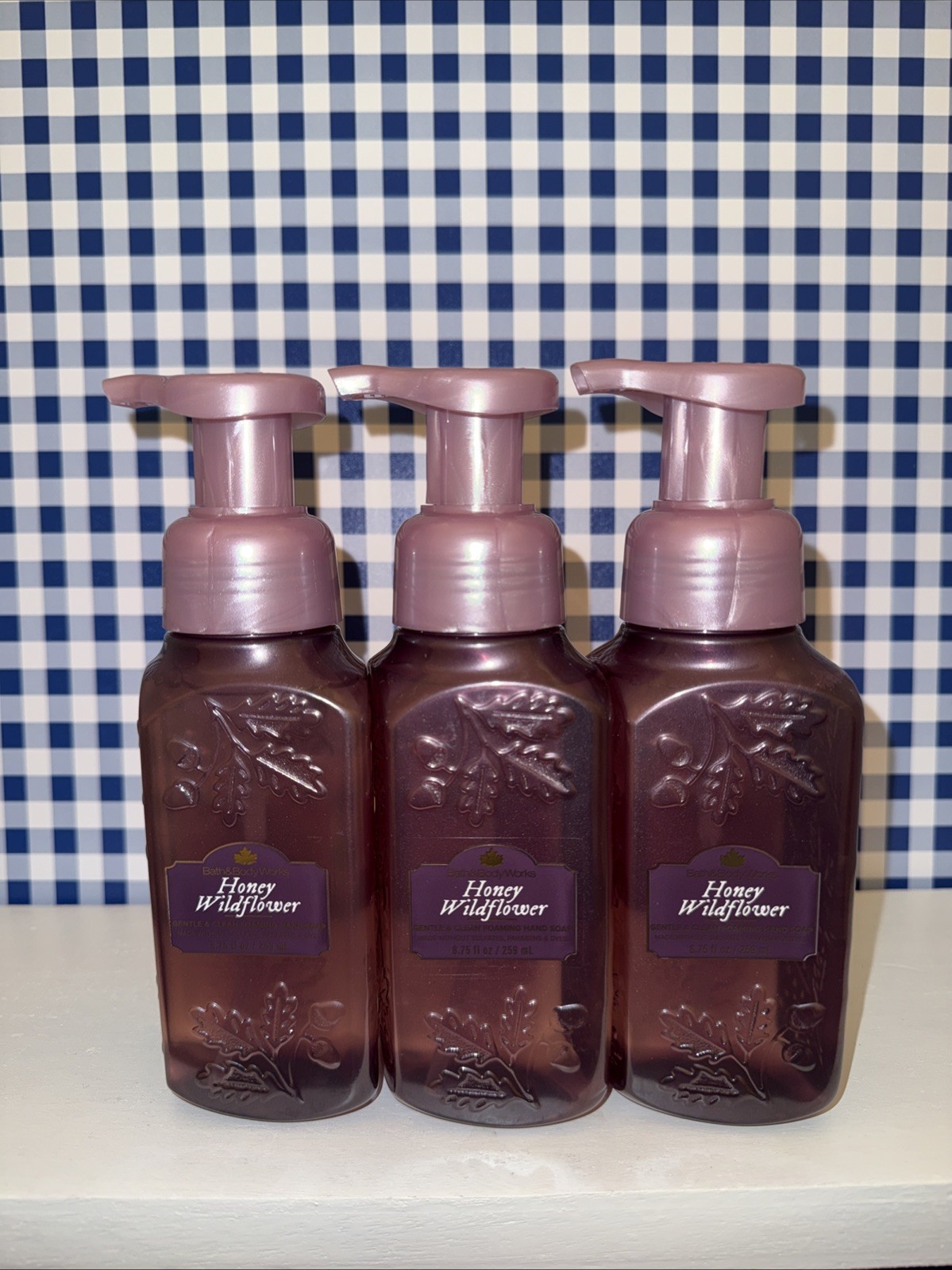 3X ~ Bath Body Works ~ HONEY WILDFLOWER ~ Gentle Foaming Hand Soap