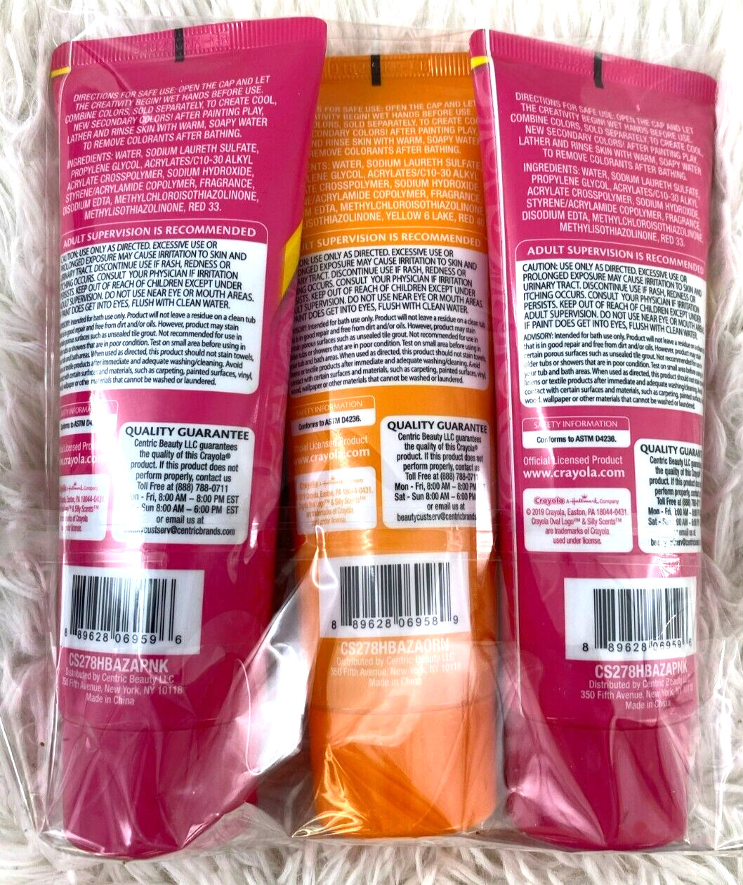 Crayola Bathtub Finger Paint Soap Silly Scents Blueberry Marshmellow Lot of 3