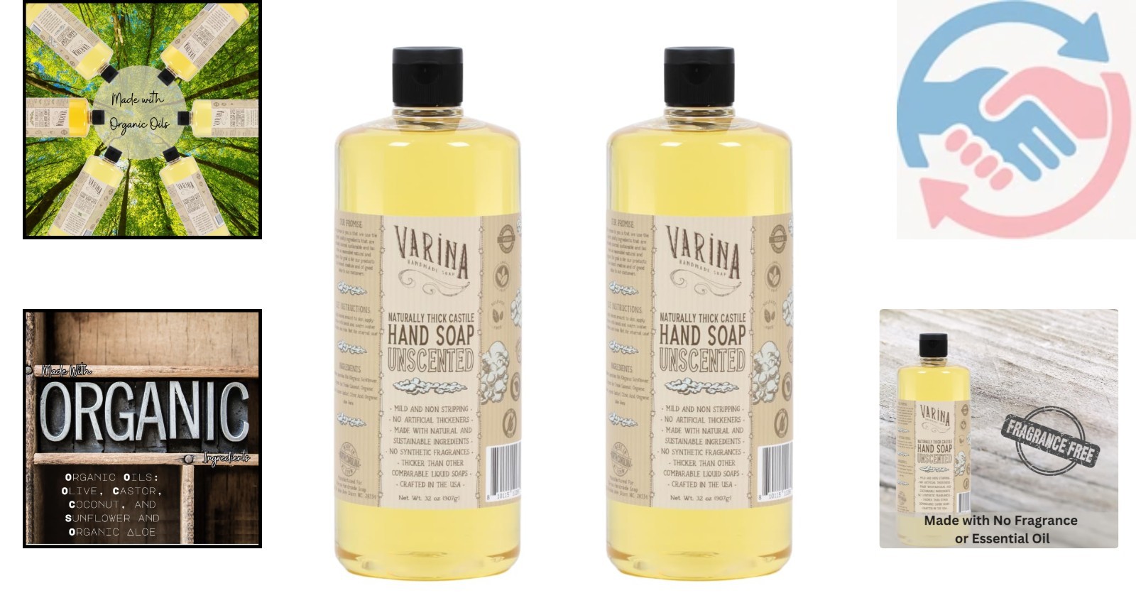 32oz Liquid Organic Castile Soap – Thicker Formula for Everyday Hand Care