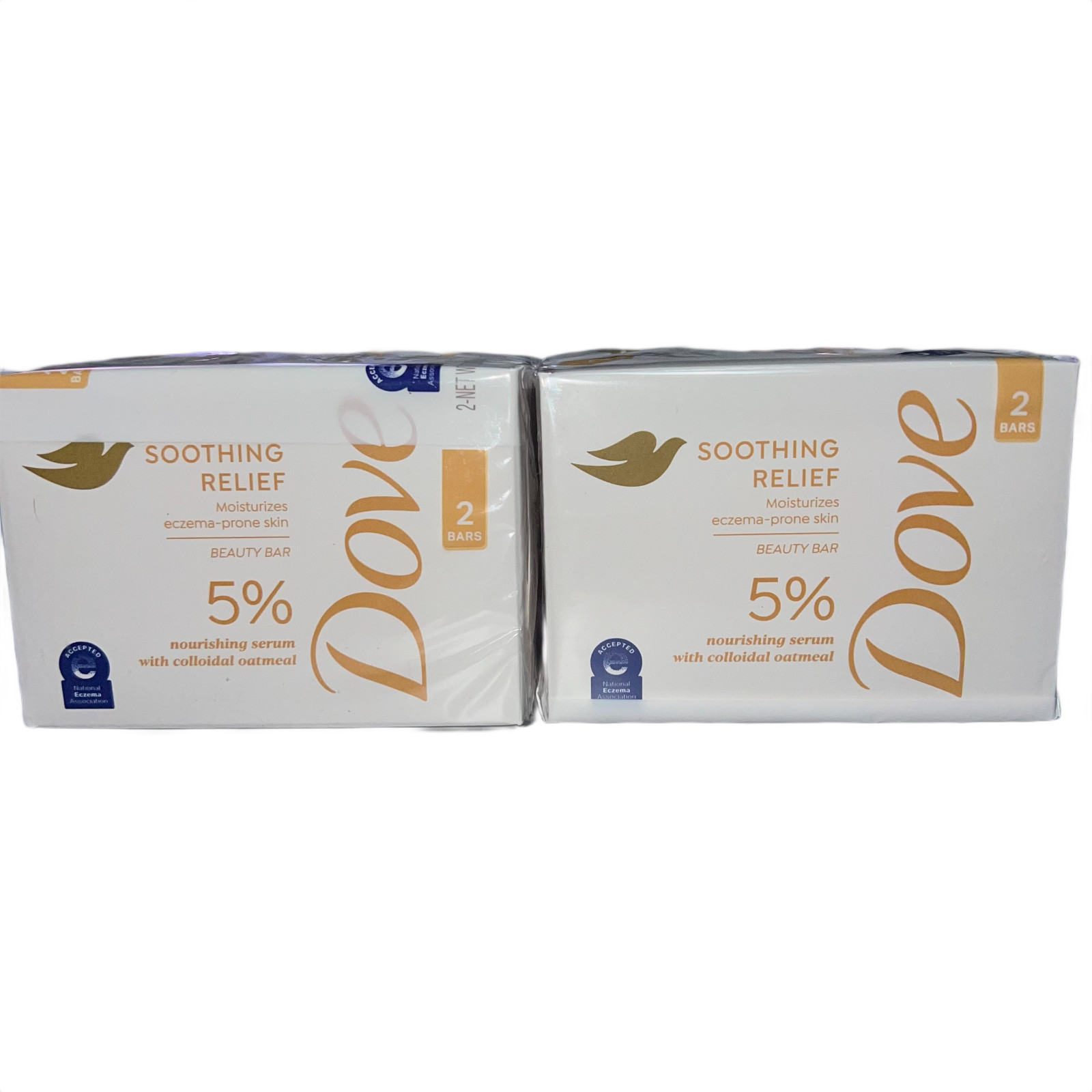 2x Dove Soothing Relief Eczema‑Prone Skin Beauty Bar 2 Pack (4 Bars Total)
