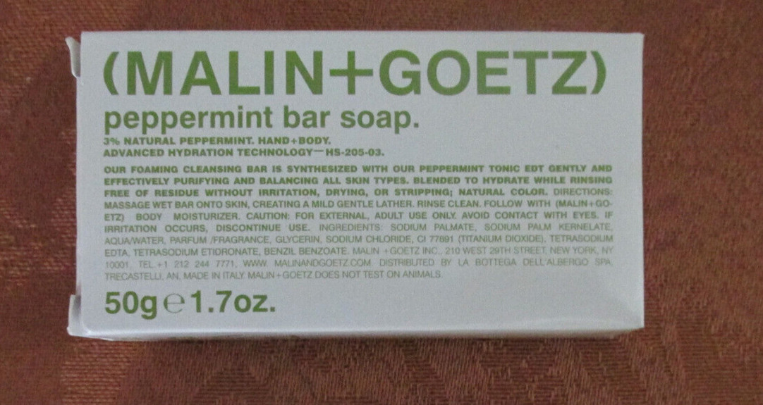 MALIN + GOETZ RUM BAR SOAP 1.7oz/50g TRAVEL SIZE NEW IN BOX