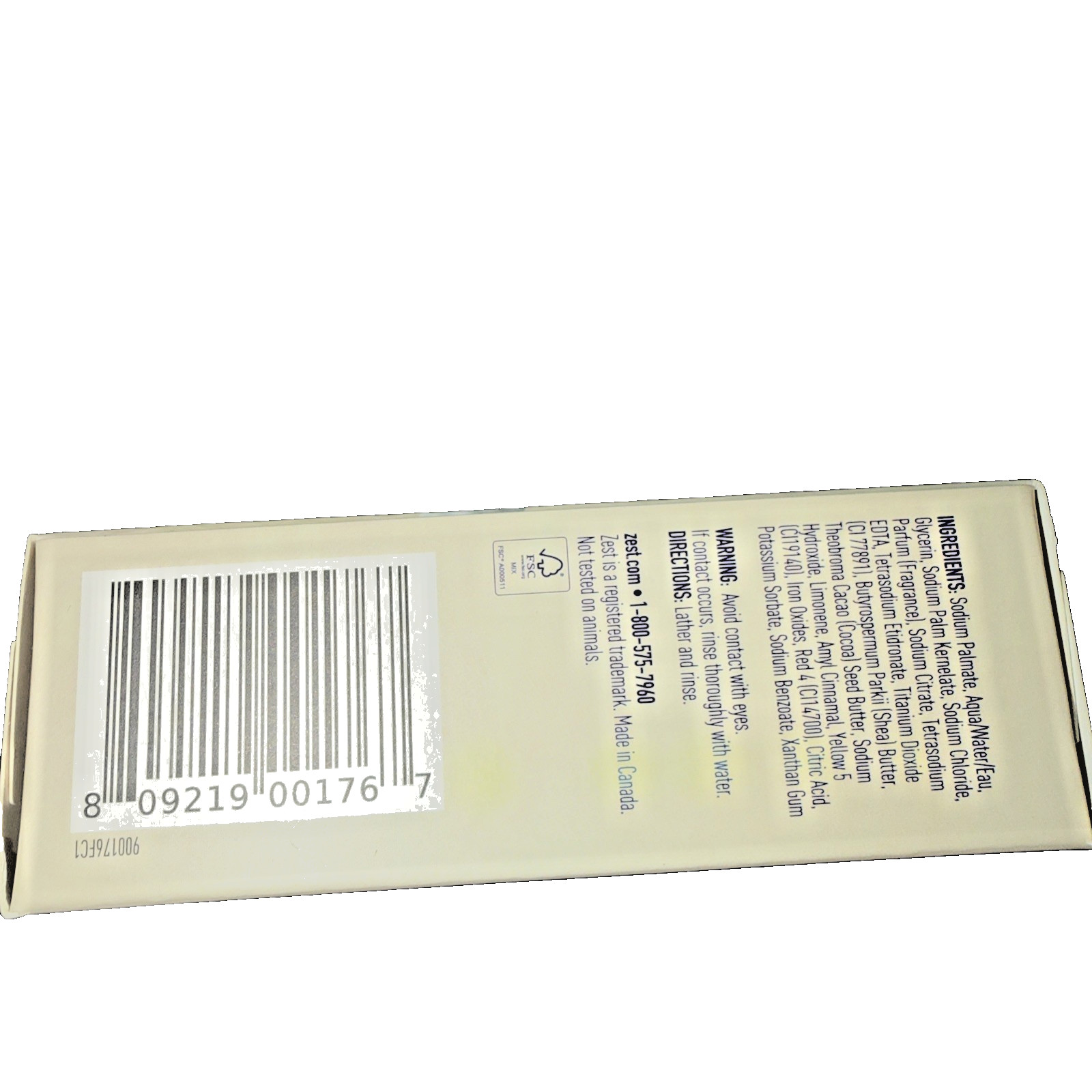 12 Zest Jumbo COCOA BUTTER & SHEA Hydrating & Deodorizing Jumbo Bar Soap 12