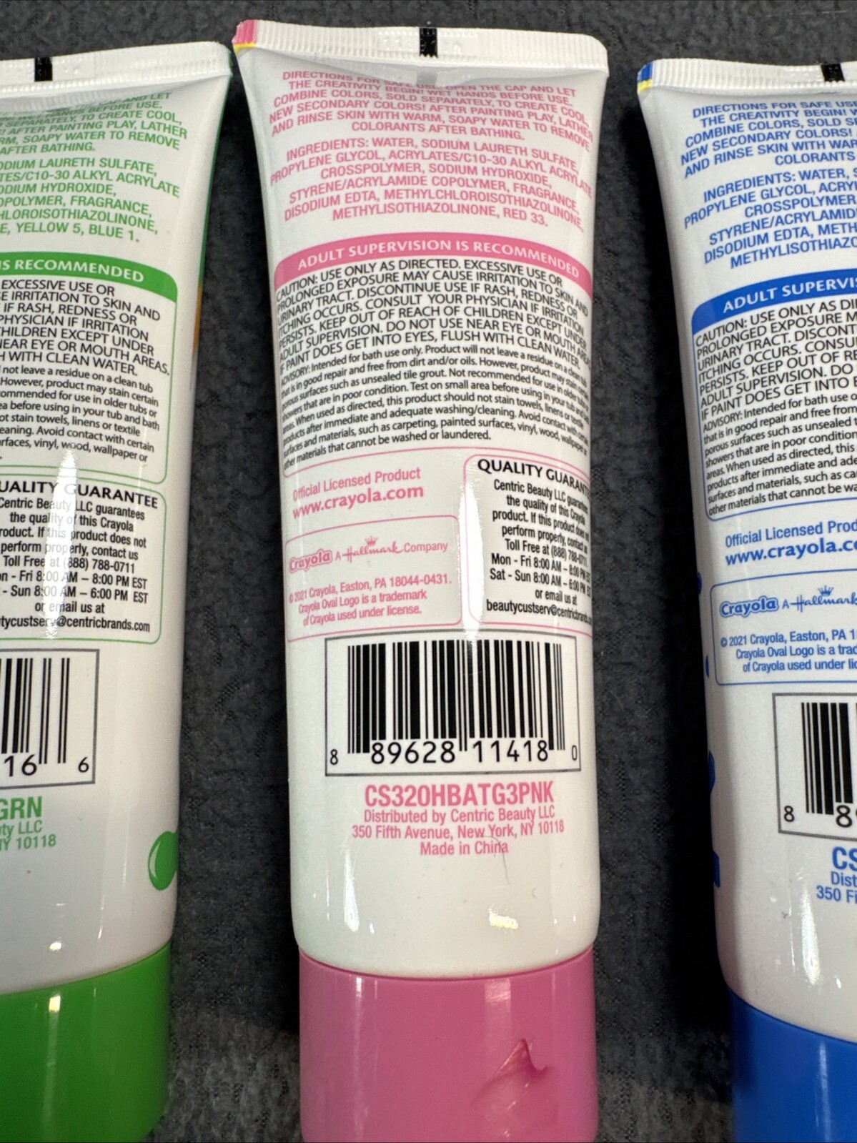 Crayola Bathtub Finger Paint Soap Green Blue Pink Non Toxic Paint Kids Lot Of 11