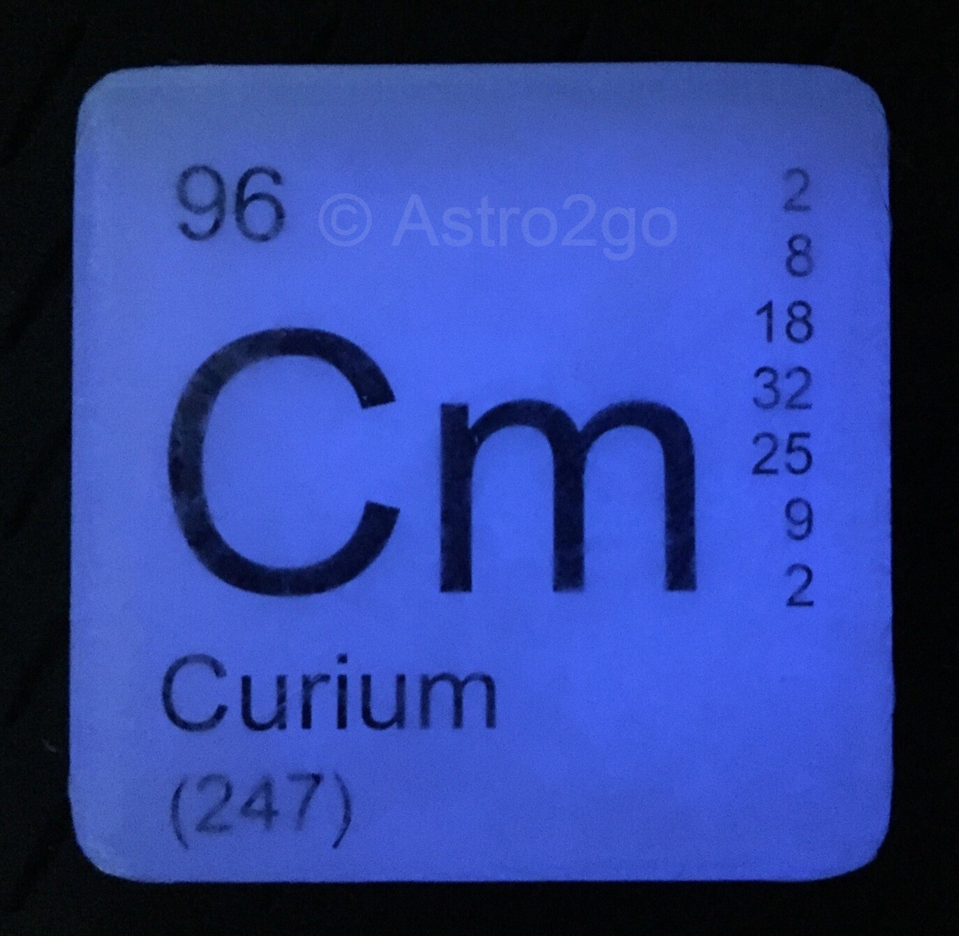 PERIODIC TABLE ELEMENT “Cm” CURIUM NOVELTY GLOW HAND SOAP-4 oz JUST BUBBLY NEW!