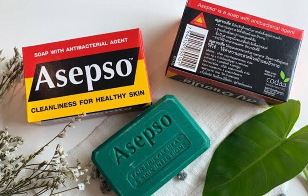 12x Asepso Bar Soap Original Formula Washes Away Bacteria Dirty Healthy Skin