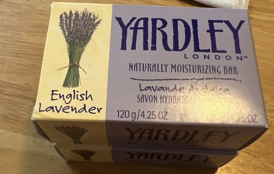 YARDLEY OF LONDON ENGLISH LAVENDER MOISTURIZING BAR 4.25 OZ Lot Of 4