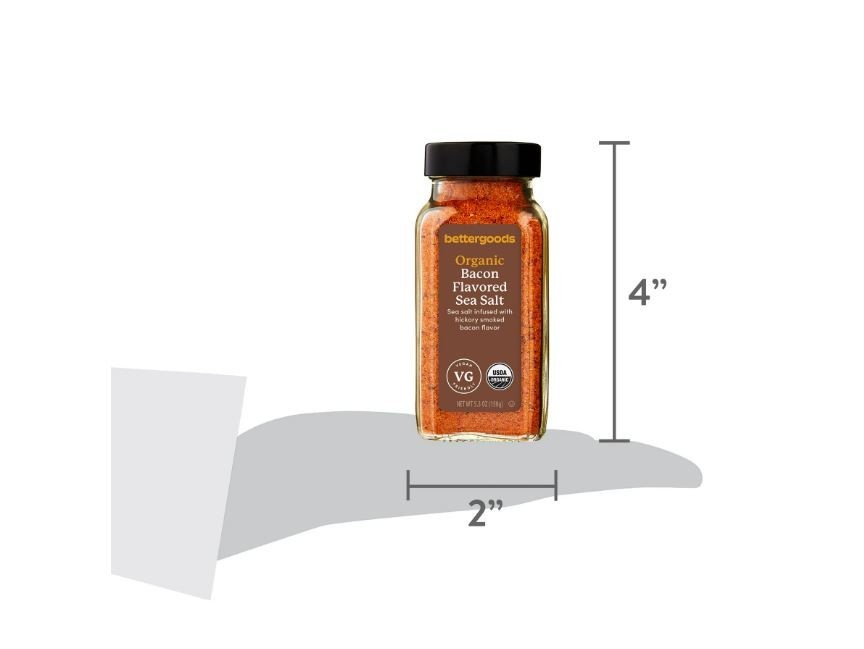 Organic Bacon Flavored Sea Salt Gourmet Seasoning for Cooking 5.3 oz 2 Pack