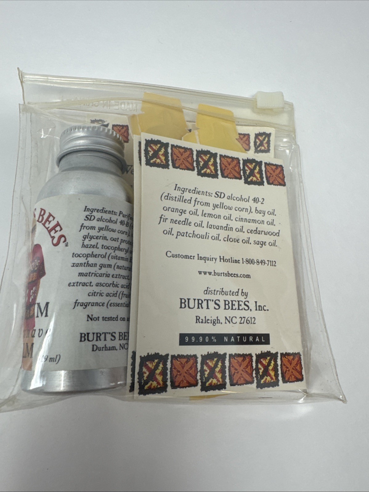 VTG 4pc BURT’S BEES Bay Rum Grooming Kit Travel Size Aftershave Balm Cologne Cre