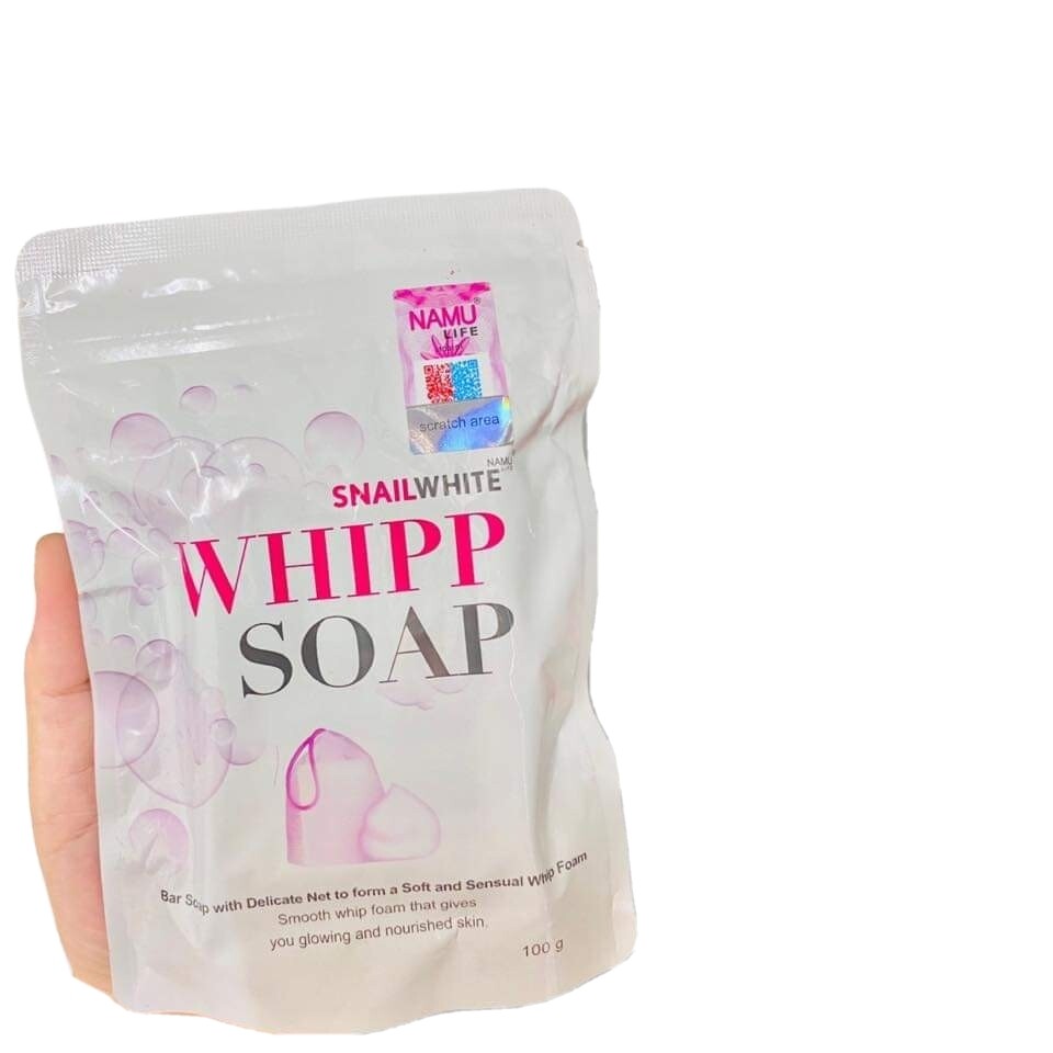 Snail White Whipp Soap Bar Foam with Delicate Softening White Namu Life 100g.