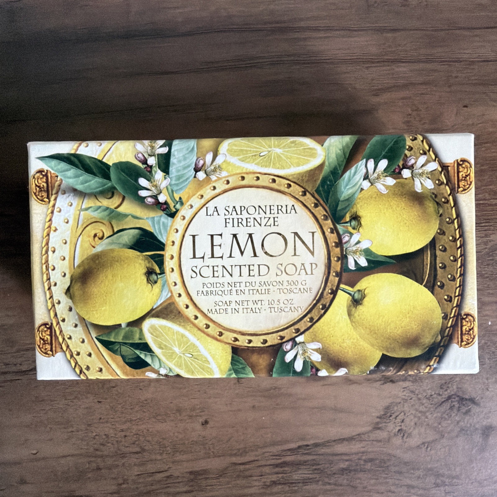 LA SAPONERIA FIRENZE LEMON SCENTED SOAP 10.5 oz / 300g Made in TUSCANY-ITALY