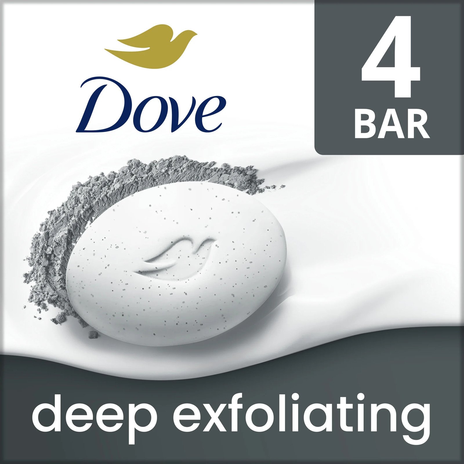 Dove Beauty Bar Soap for Women Deep Exfoliating Charcoal Powder & Glycerin All S