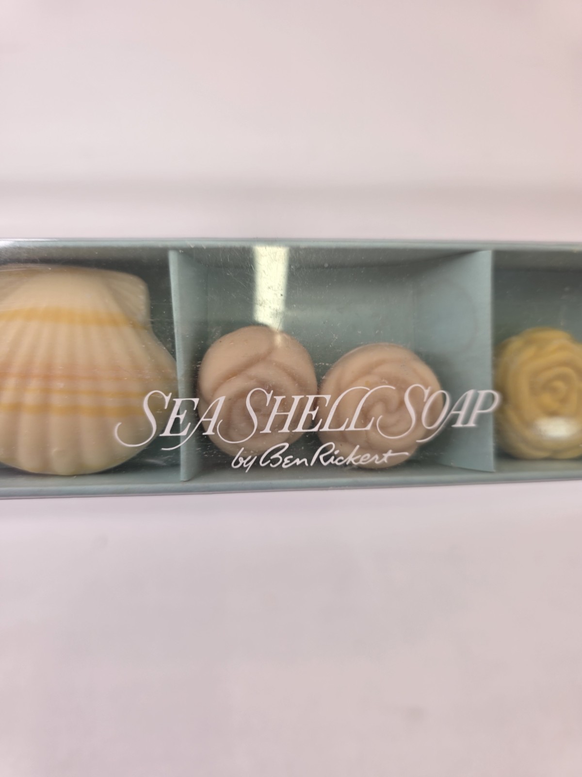 New Vintage Boxed Set of Sea Shell Bar Soap by Ben Rickert Decorative