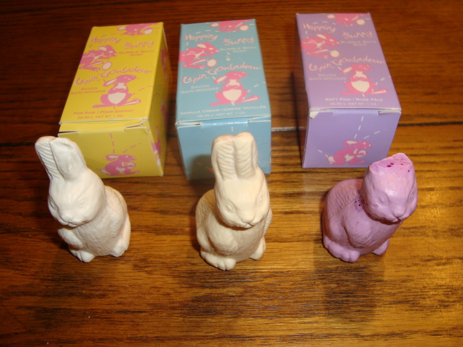 3 AVON HOPPING BUNNY BUBBLE BATH SOAP & BOXES – 2004