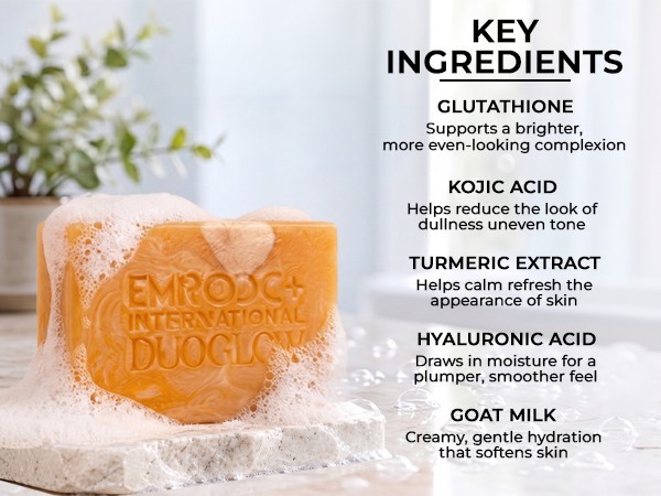 Brightening Goat Milk Soap with Glutathione and Kojic Acid, 2 Pack (3.52oz Each)