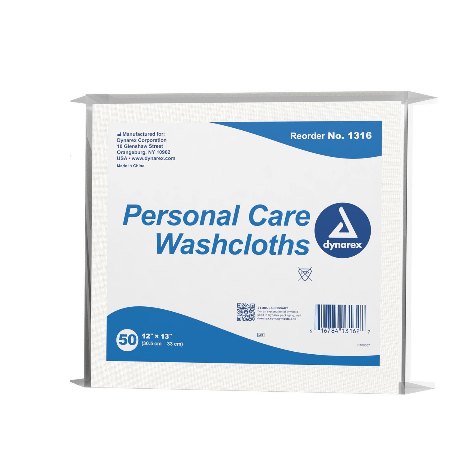 Dynarex Adult Wipe or Washcloth 12 x 13″ 1316 1 Pack 50 Wipes