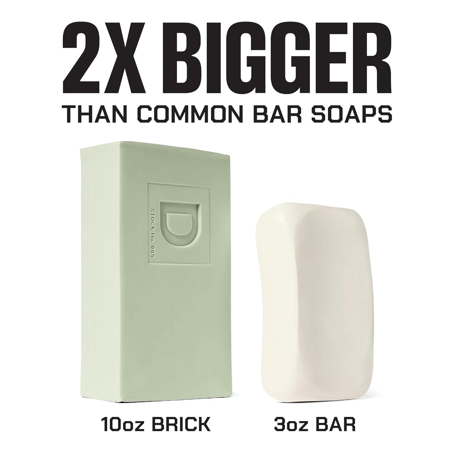 Extra Large Big Brick Bar Soap – Men’s Triple-Milled Bar Soap with Masculine Sce