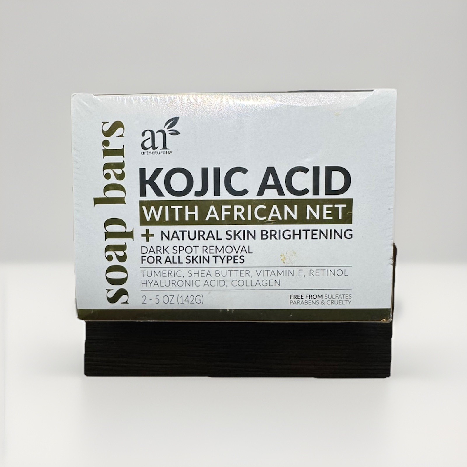 Artnaturals Kojic Acid Soap Bar Skin Brightening Natural Bars W/ African Net