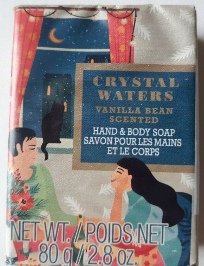 Crystal Waters Hand and Body Soap / assortment of 4 scented bars