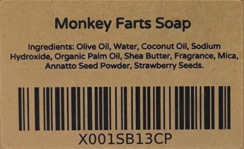 YANKEETRADERS Monkey Farts Soap – Natural, Vegan, Homemade Soap / 2, 4 oz bars
