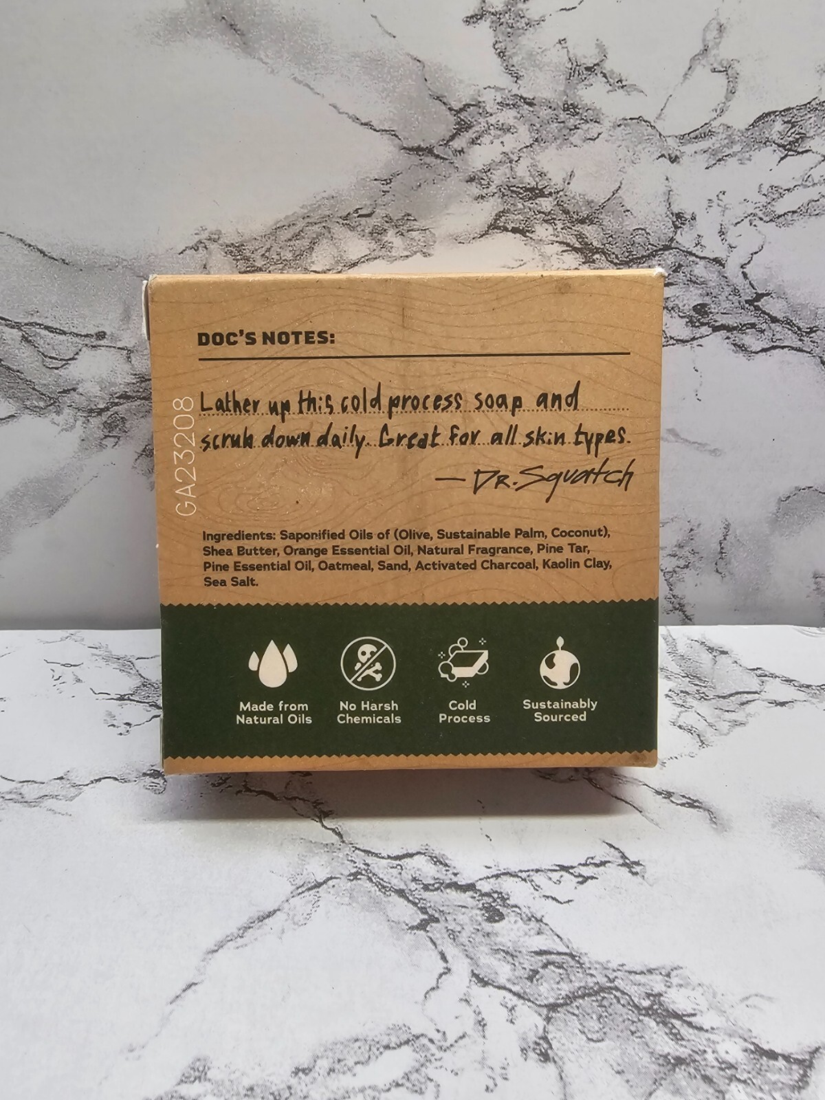 Dr. Squatch Men’s Natrual Soap w/Heavy Grit Oatmeal & Sand Pine Tar New In Box