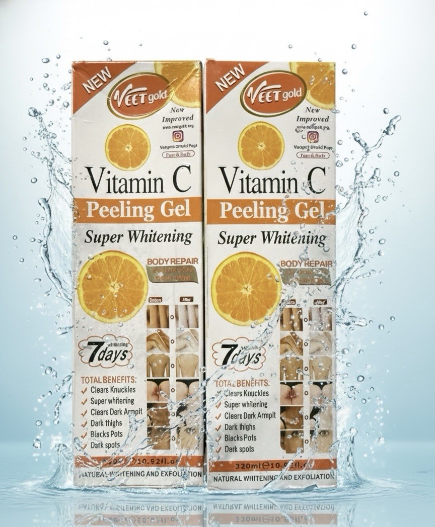 Veetgold Vitamin C Peeling Gel 320ml – Super Whitening, Clears Dark spots
