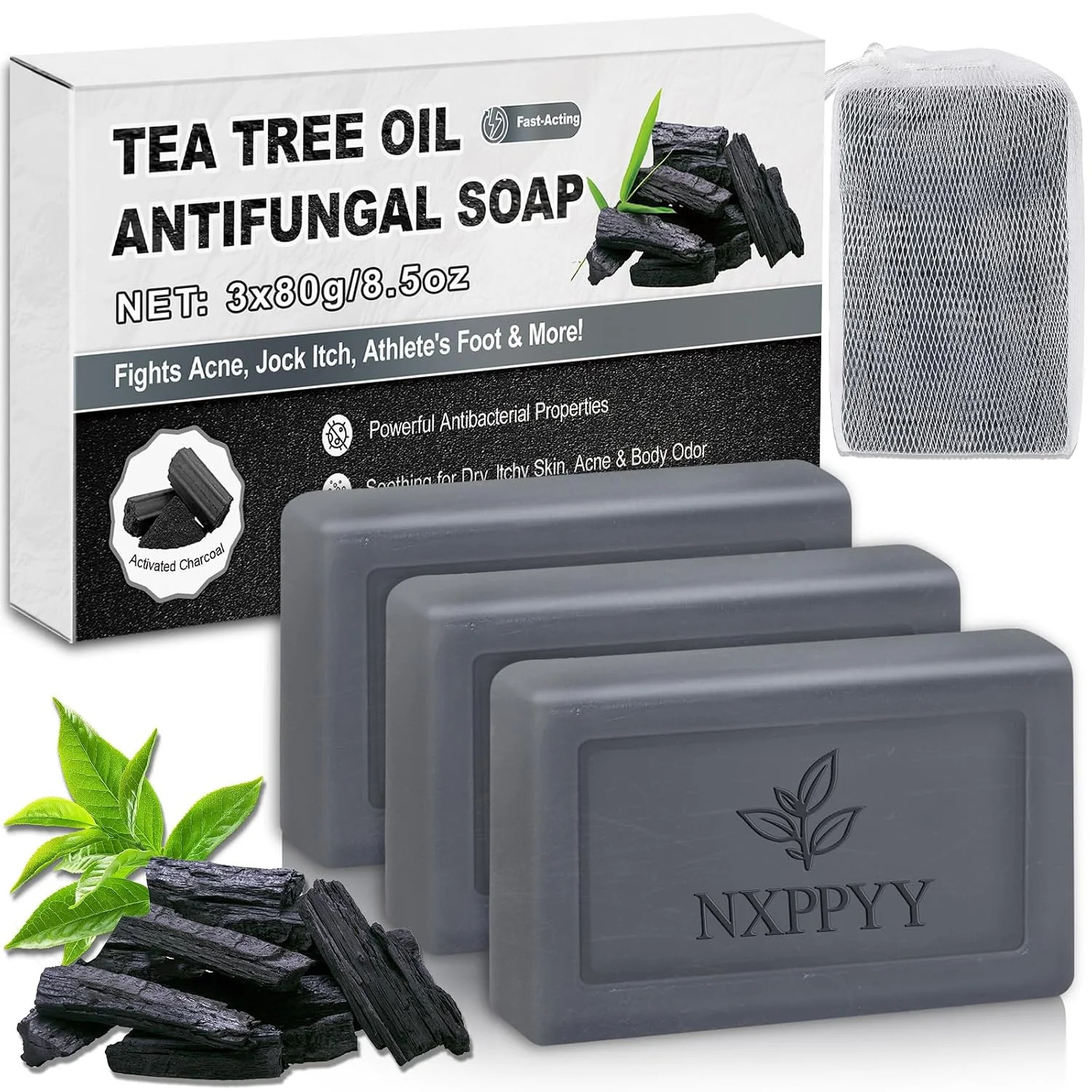 3 Pcs Veloma Antifungal Soap,Veloma Soap,Soothing Tea Tree & Eucalyptus, Deep Po