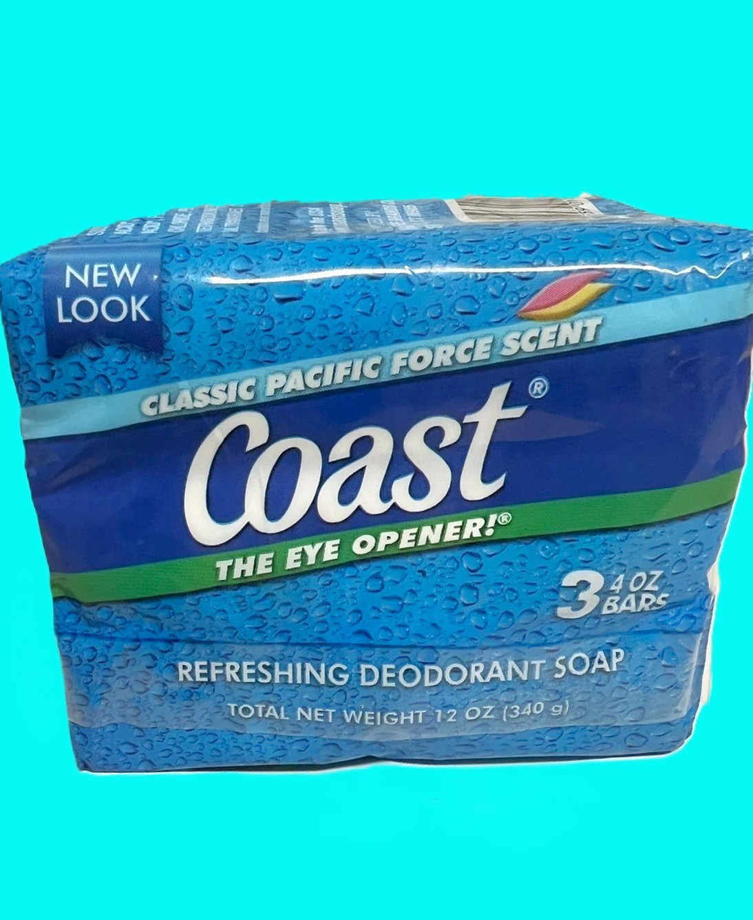 Coast Refreshing Deodorant Soap Bar Classic Pacific Force Scent Fresh Clean 3ct
