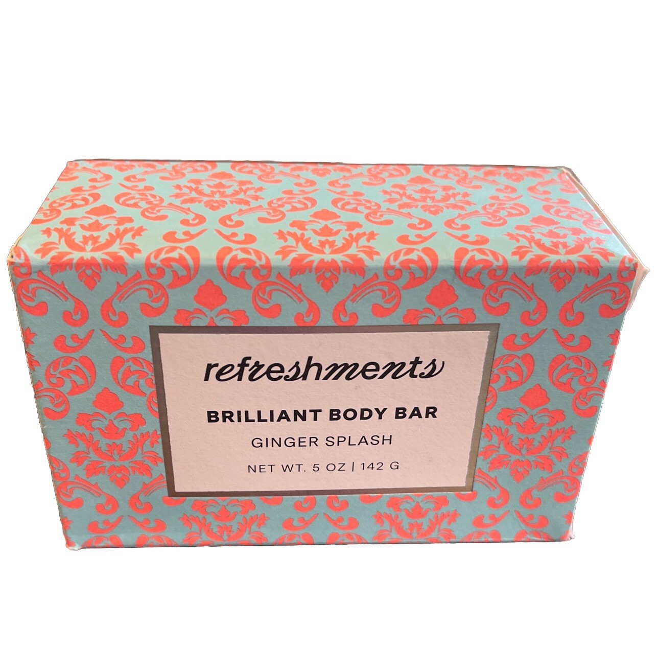 Refreshments Vegan Brilliant Body Bar Ginger Splash 142g Blue