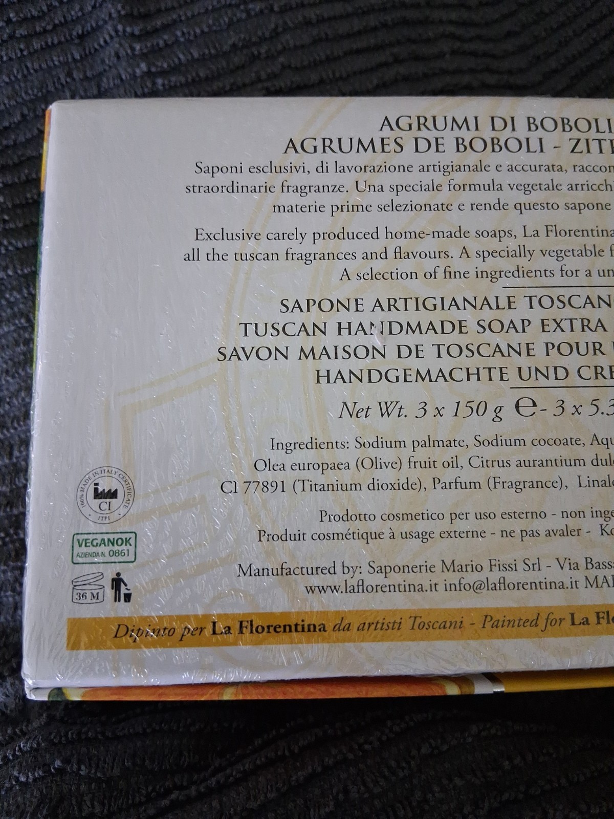 La Florentina Agrumi di Boboli Soap CITRUS HAND SOAP SET ITALY 3 – 5.3 oz bars
