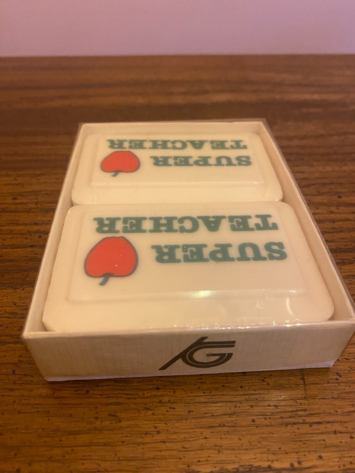 Vintage Katherine Gray Inc Soap Super Teacher French Milled Soap w/ Apple