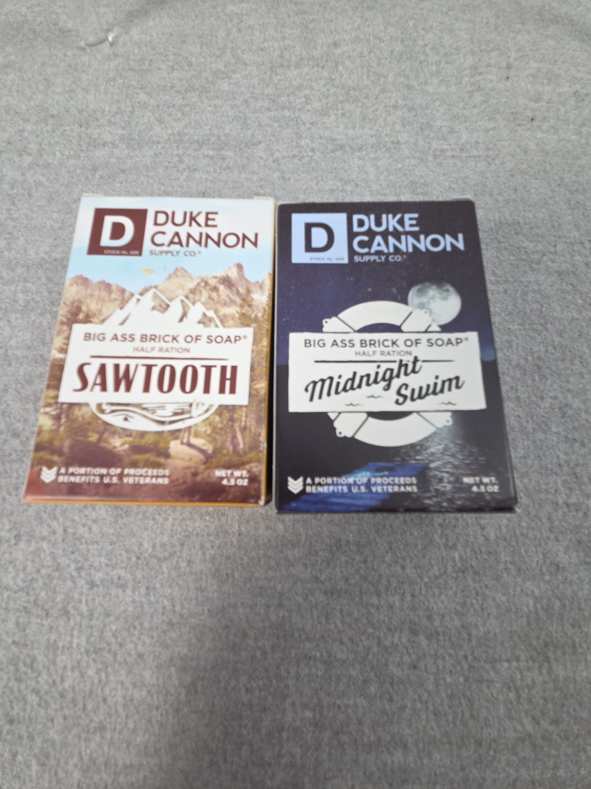 Duke Cannon Supply Co Mens Big Brick of Soap (2) Sawtooth and Midnight Swim NEW