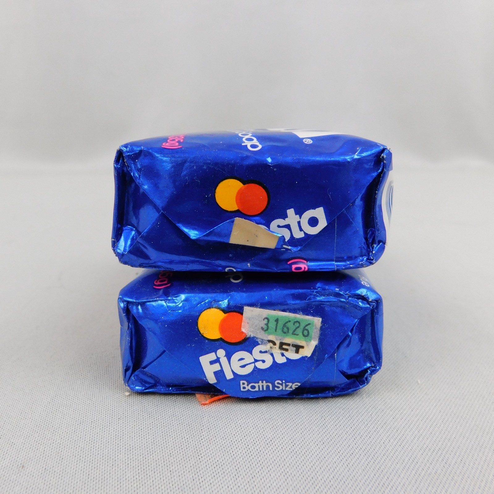 2 Bars Vintage NOS Jergens Fiesta Blue 4.75oz Refreshing Deodorant Soap #A272