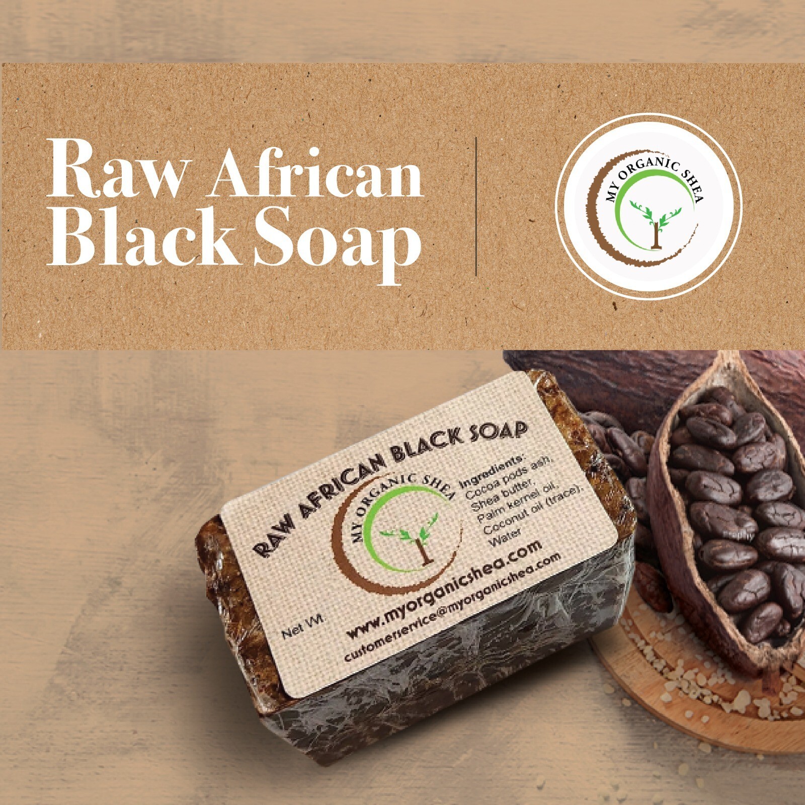 Raw Authentic African Black Soap (16oz) – from Ghana