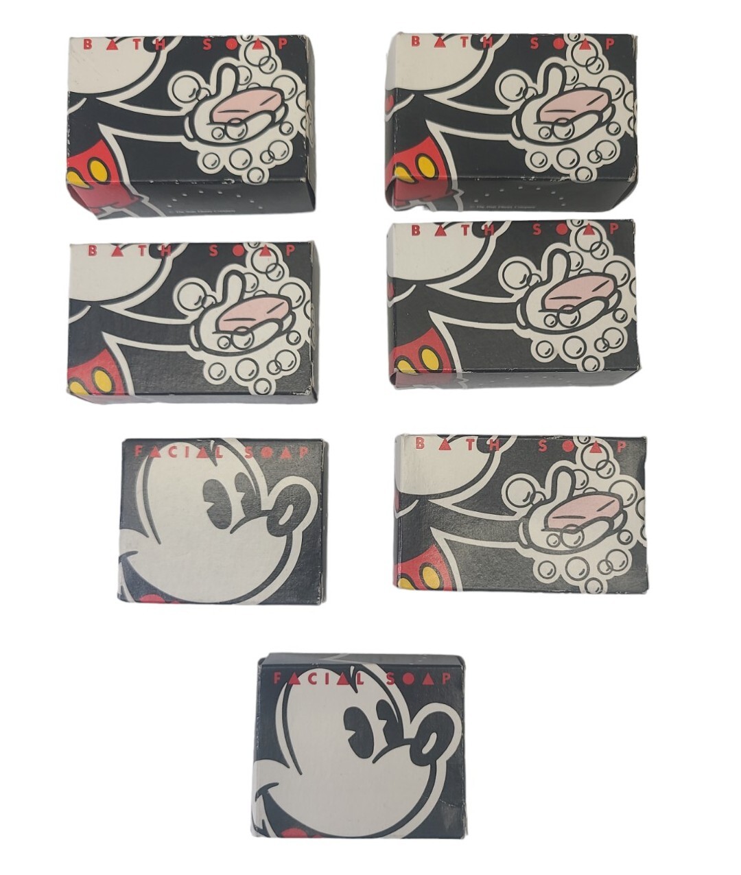 7 Vintage Walt Disney Resort Mickey Mouse Bath Bar Soap Plus Facial Soap