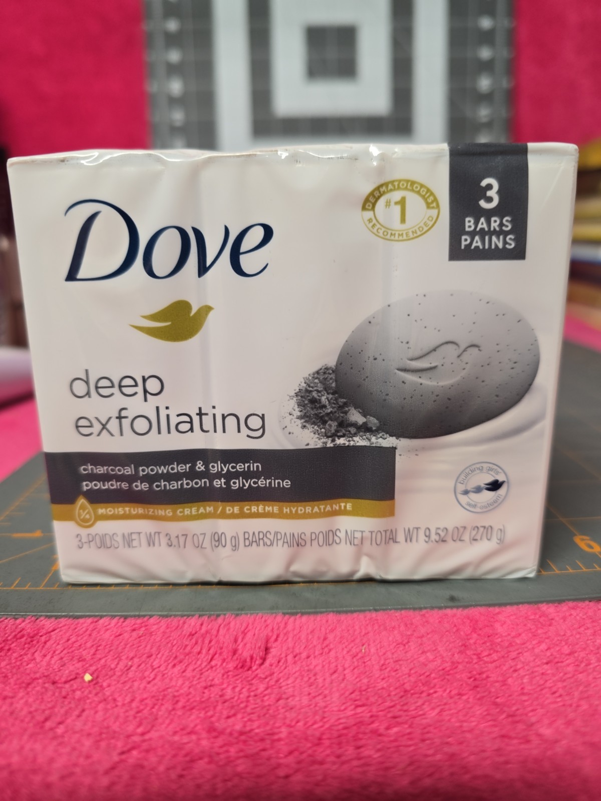 Dove Deep Exfoliating Charcoal Powder & Glycerin Bar Soap 3 Ct 3.17 Oz Each NIPS