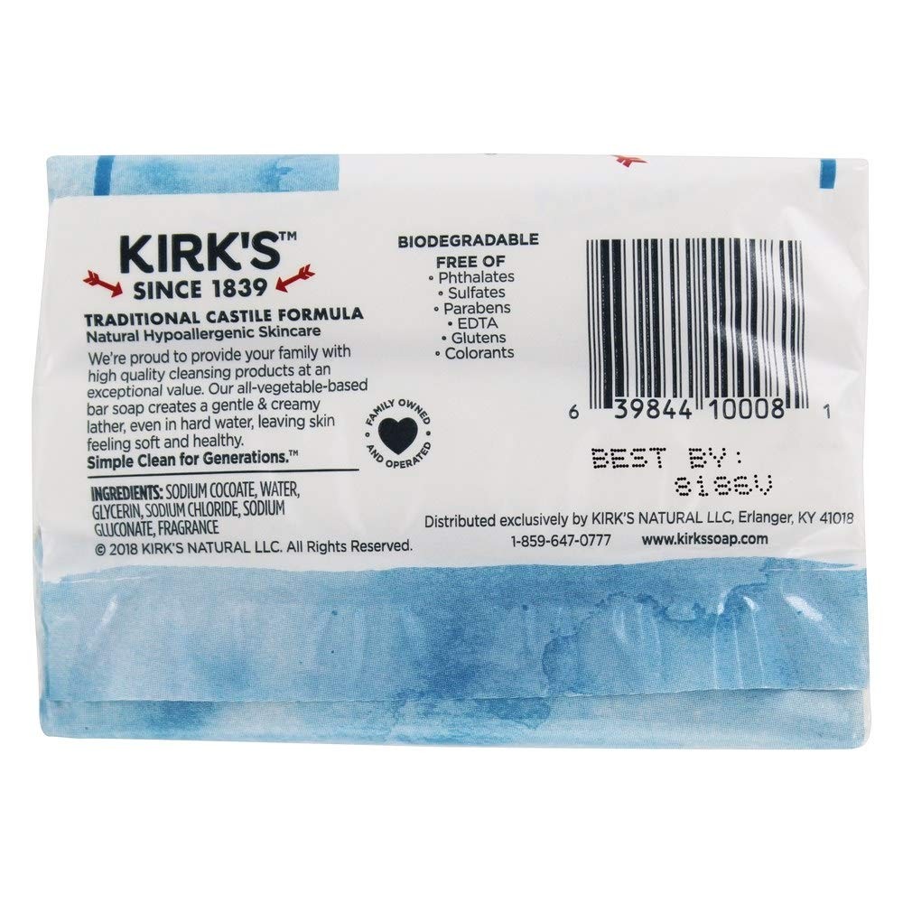 Kirk, Coco Castile Soap, 3 Count 12 Ounce (Pack of 1)