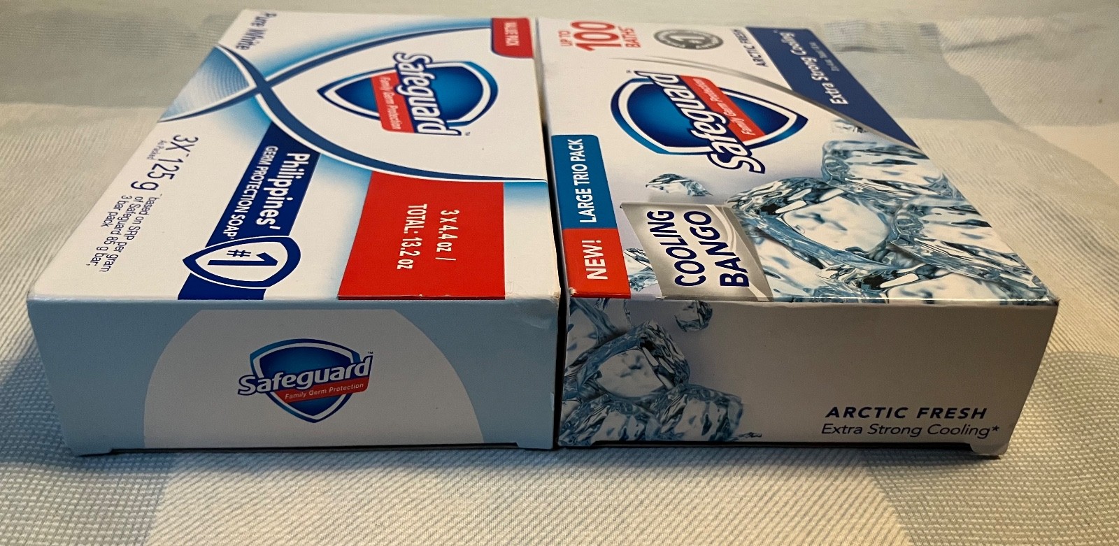 Safeguard Bar Soap Pure White 3 Pack and Extra Strong Cooling 3 Pack