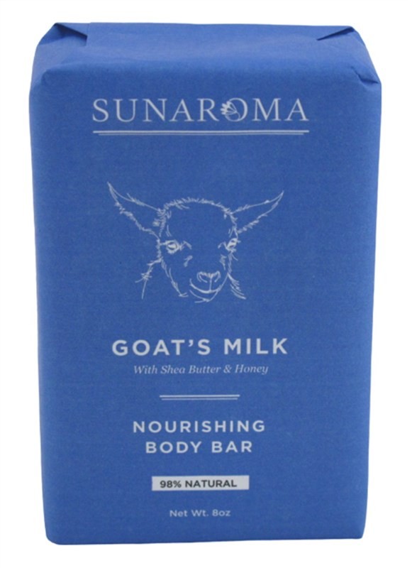 (3 PACK) Sunaroma Soap Bar Goats Milk Shea Butter + Honey 8oz