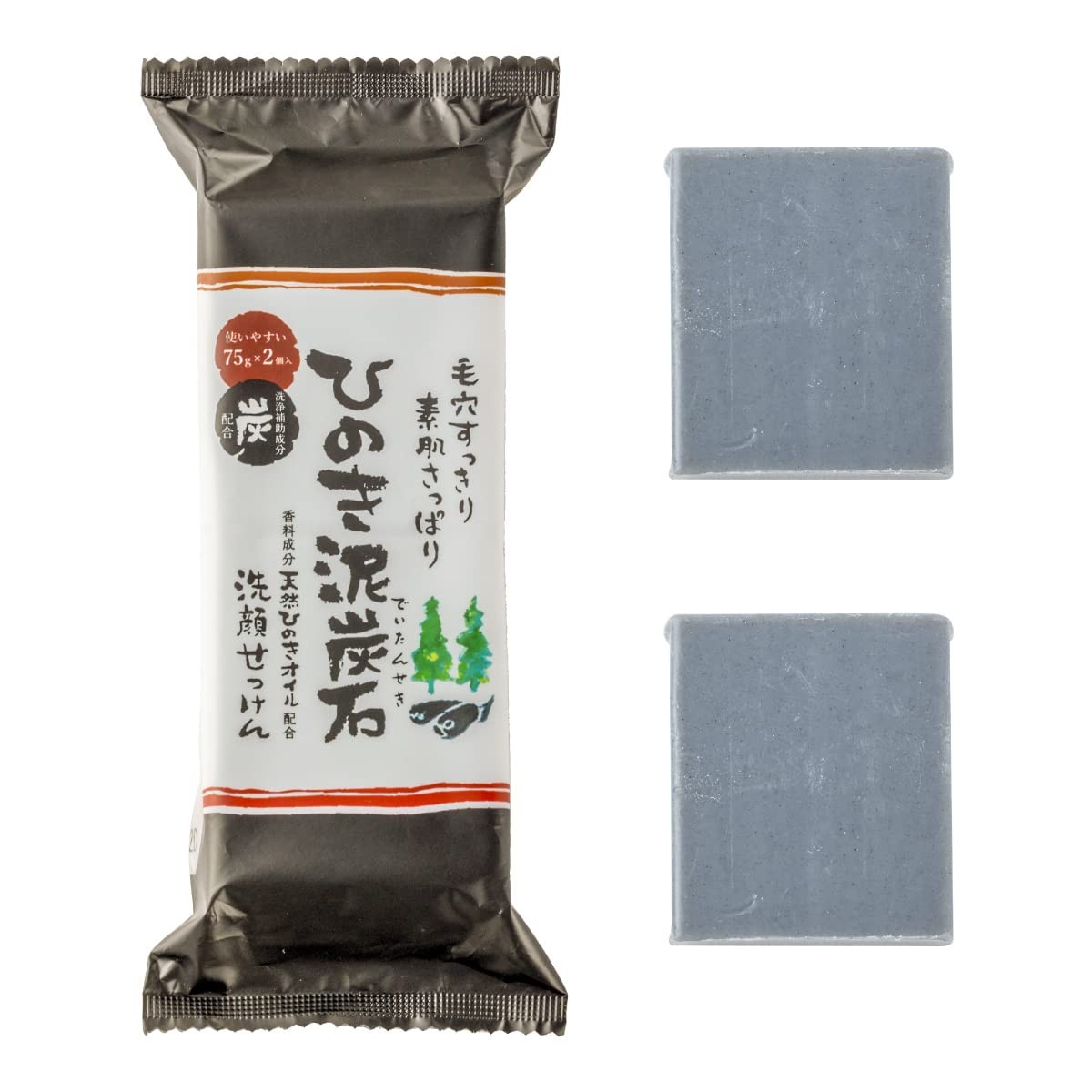 Pelican Hinoki Deitanseki Charcoal Face Soap 150g Deep Cleansing Japan